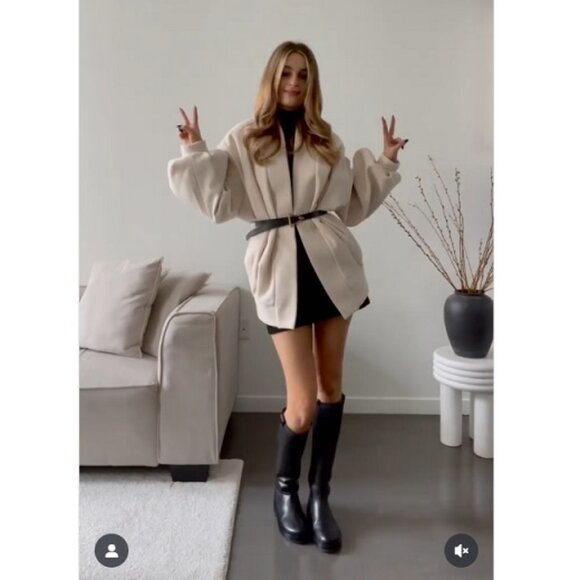 MVP WARDROBE CORDELIA COAT in Cream/Ivory/Ecru - Picture 1 of 13